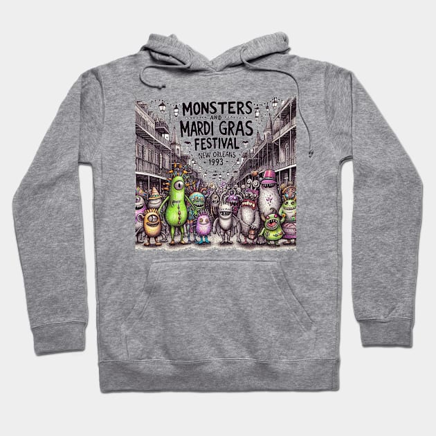 1993 Monster and Mardi Gras Hoodie by Dead Galaxy